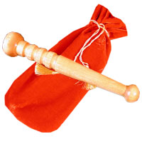 wooden dildo and bag